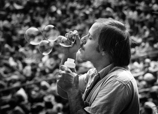 A fan at Superjam 1978